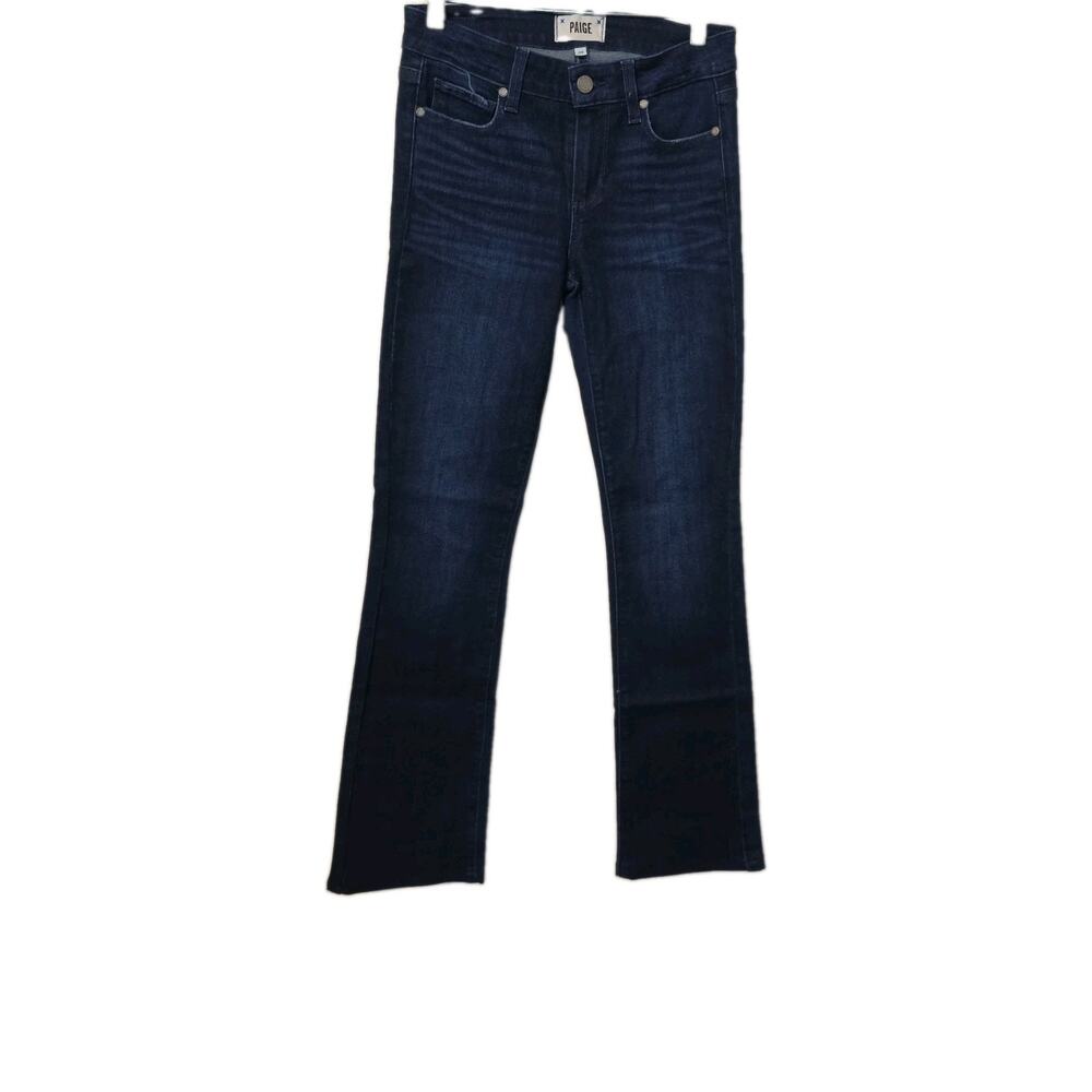 PAIGE Jeans Womens 26 Blue High Rise Manhattan Bootcut Dark Wash Preppy NWOT